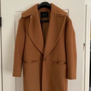 Zara Wool Blend Lapel Collar Coat
